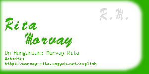 rita morvay business card